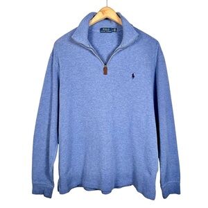 POLO by RALPH LAUREN Vintage Embroidered Logo 1/4 Zip Cotton Pullover